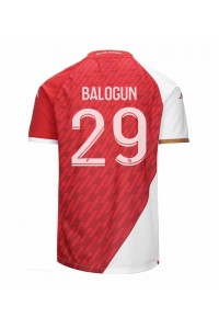 AS Monaco Folarin Balogun #29 Jalkapallovaatteet Kotipaita 2023-24 Lyhythihainen